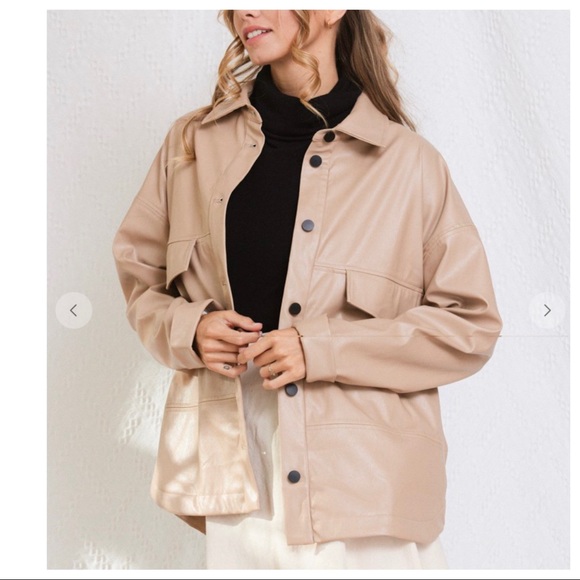 #26 Most Fabulous Faux Leather Jacket with side pockets - Picture 6 of 6